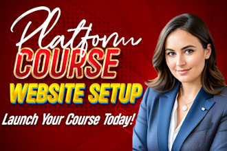 setup your online course website on learndash, thrivecart, learnpress, podia