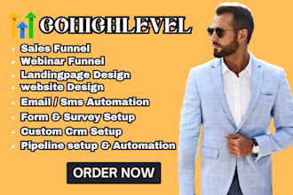 gohighlevel sales funnel ghl automation ghl website ghl webinar ghl form survey