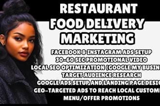 do restaurant marketing, food delivery ads, uber eats marketing with local SEO