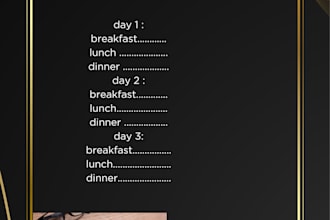 create a custom 3 day meal plan using ai