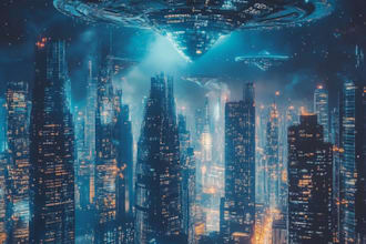 draw a science fiction city, cyberpunk, fantasy game art