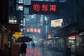 design futuristic scifi cyberpunk city and concept art