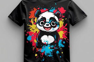 do custom t shirt design with cartoon style for your brand or band merchandise