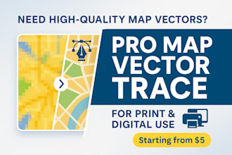 vector trace your maps for high quality printing and digital use