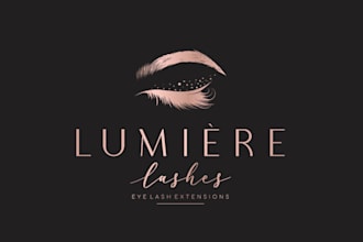 design luxury feminine, nail, hair ,boutique, eyelashes logo
