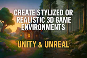 create stylized or realistic 3d game environments for unity