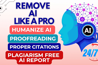 humanize ai content with perfection and provide ai plagiarism free report