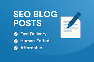 write SEO blog posts using ai and human fast and affordable
