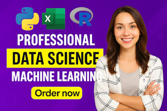 do data science machine learning data visualization tasks in python, excel and r