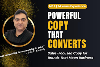 craft high converting copy for your website, ads, emails, and landing pages