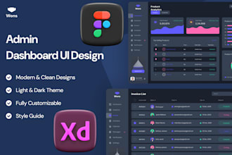 design modern dashboard, CRM, and saas design UI UX in figma
