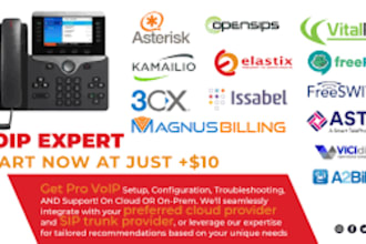 install voip, issable, freepbx, fusionpbx, vicidial magnus billing, 3cx