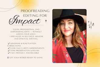 proofread and edit your self help or spiritual book for clarity and impact