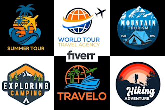 design modern travel, hotel, vacation, adventure and agency logo