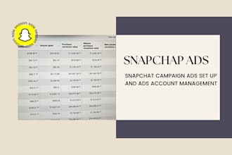set up snapchat ads campaign or virtual assistance ads account management