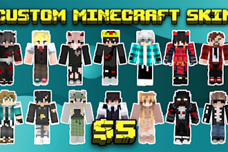 design the best custom minecraft character skin in 24 hours