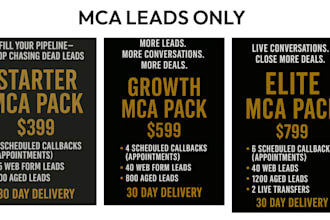 deliver mca booked callbacks and live transfers
