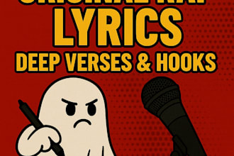 write original rap lyrics, deep verses and hiphop hooks