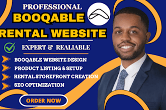 design booqable rental website, online website, booking website integration