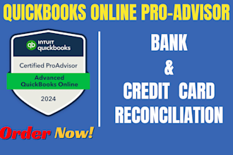do reconciliation, bookeeping in quickbooks and xero online