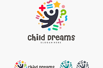 design preschool,childcare,day care,education,school logo