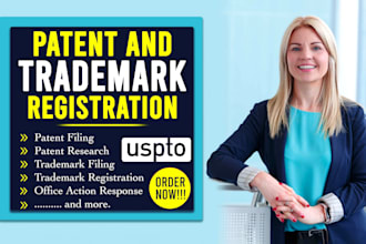 be your uspto licensed patent and trademark attorney for filing legal services