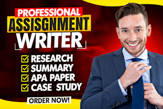 write assignment, research and summary, apa paper, case study