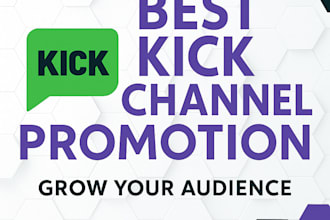 do kick channel promotion to bring twitch and kick live viewers to verified