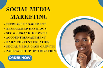 your monthly social media marketing manager social media setup content creator
