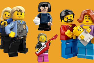create 3d lego model tabletop 3d action figure 3d animal model toy design