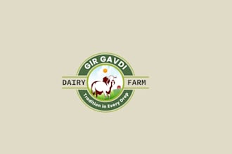 design a professional dairy farm logo for your brand or company