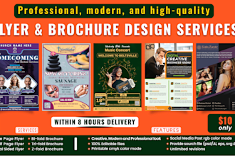 printable flyer and brochure design with a professional touch