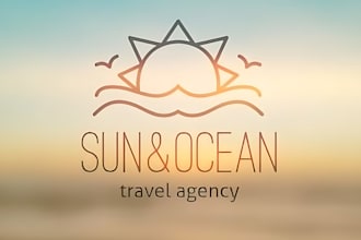do make unique travel agency, resort and hotel logo design