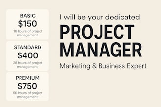 be your dedicated project manager l marketing business expert