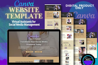 design a professional one page canva website for your brand or business