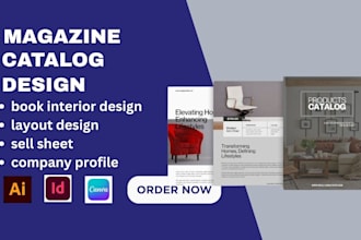 design digital product catalogue, fashion lookbook sale sheet magazine layout