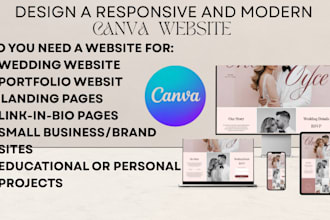 canva website design canva landing page canva wedding website canva presentation