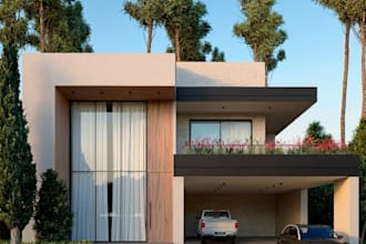 photorealistic 3d exterior renders, houses, facades, buildings