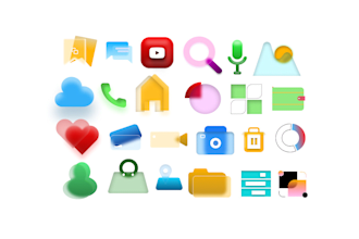 design a 3d icon or icons pack for mobile app and website