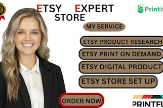 esty shop product listing print on demand pod product tag title description seo