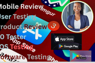 review your mobile app and user test IOS website game feedback