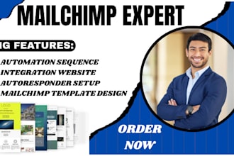 do mailchimp email marketing campaign and design landing page or newsletter