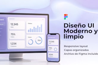 design a modern UX UI landing page in figma for your website