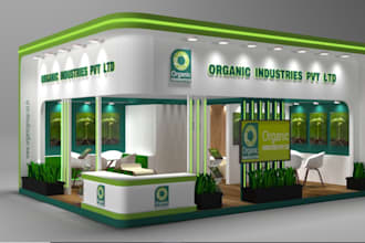 do 3d kiosk design, retail store, trade booth, bar restaurant, mall foodcart etc