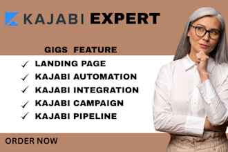 kajabi landing page automation integration campaign pipeline website design