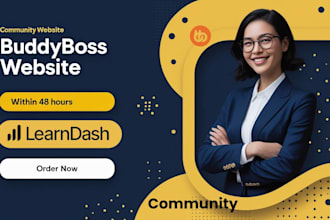 build buddyboss website for learning community and membership