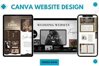 create amazing and beautiful websites using canva landing page canva design