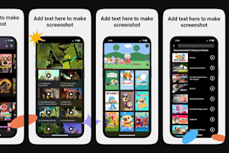l design app screenshots for app store and play store