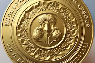 do 3d coin model 3d base relief 3d medallion cnc design stl file for printing