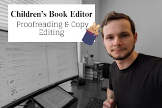 proofread and copy edit your book for children